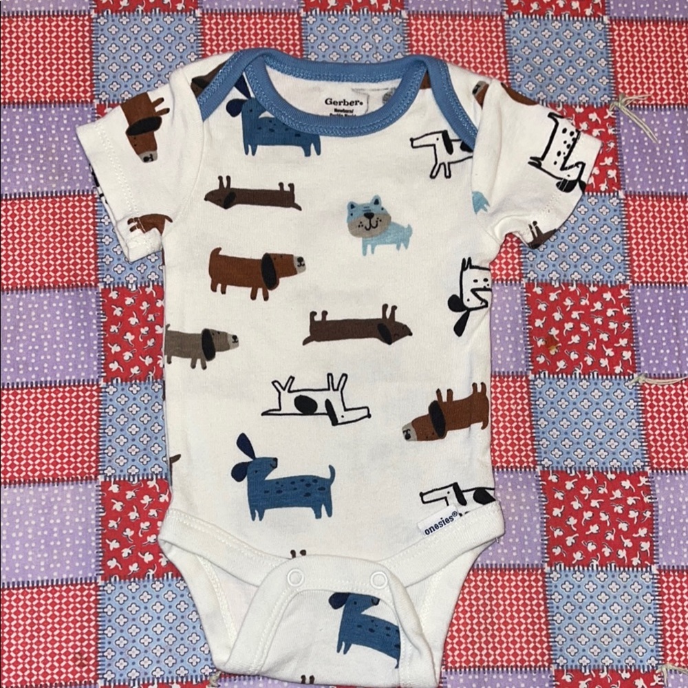 Gerber Baby Dog Print Onesie
